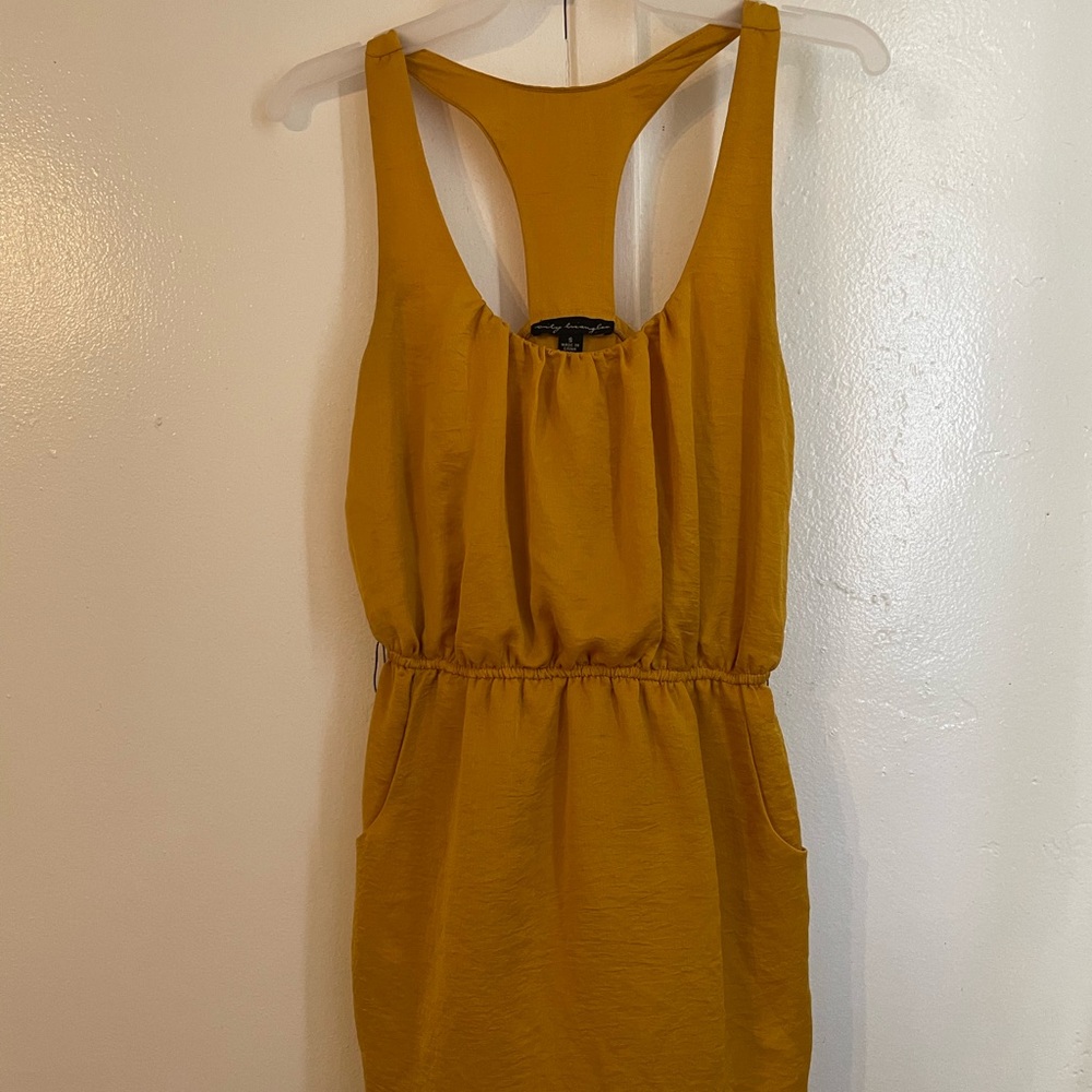Mustard yellow dress with pockets